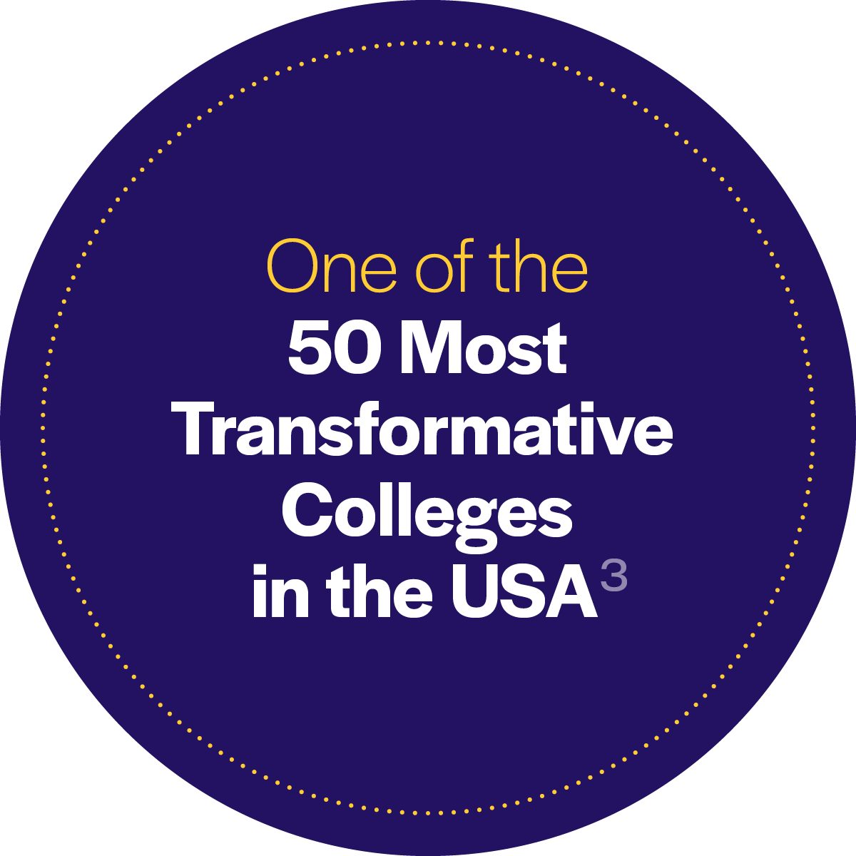 One of the 50 Most Transformative Colleges in the USA